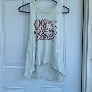 Obey open back tank top